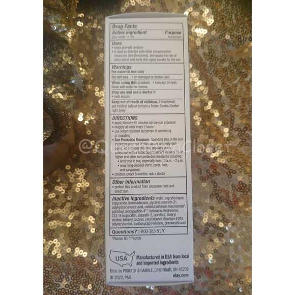 Olay Sensitive Mineral Sunscreen Facial Moisturizer SPF 30 50ML 1.7 oz EXP 06/25 - Picture 4 of 5